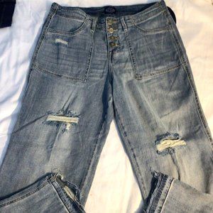 Scoop Crop Cargo Blue Jeans Women's Size 8M